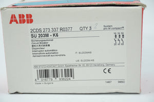Abb 2CDS 273 337 R0377 SU 203M-K6 Circuit Breaker System Batch 2pcs.