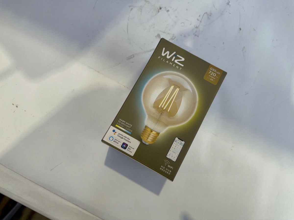 WiZ 33333333333334555 Filament G95 LED Smart Bulb 720lm Amber E27 Tunable White