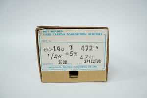 Matsushita Electric Industrial ERC14GJ472V Hot Molded Fixed Carbon Comp Resistor
