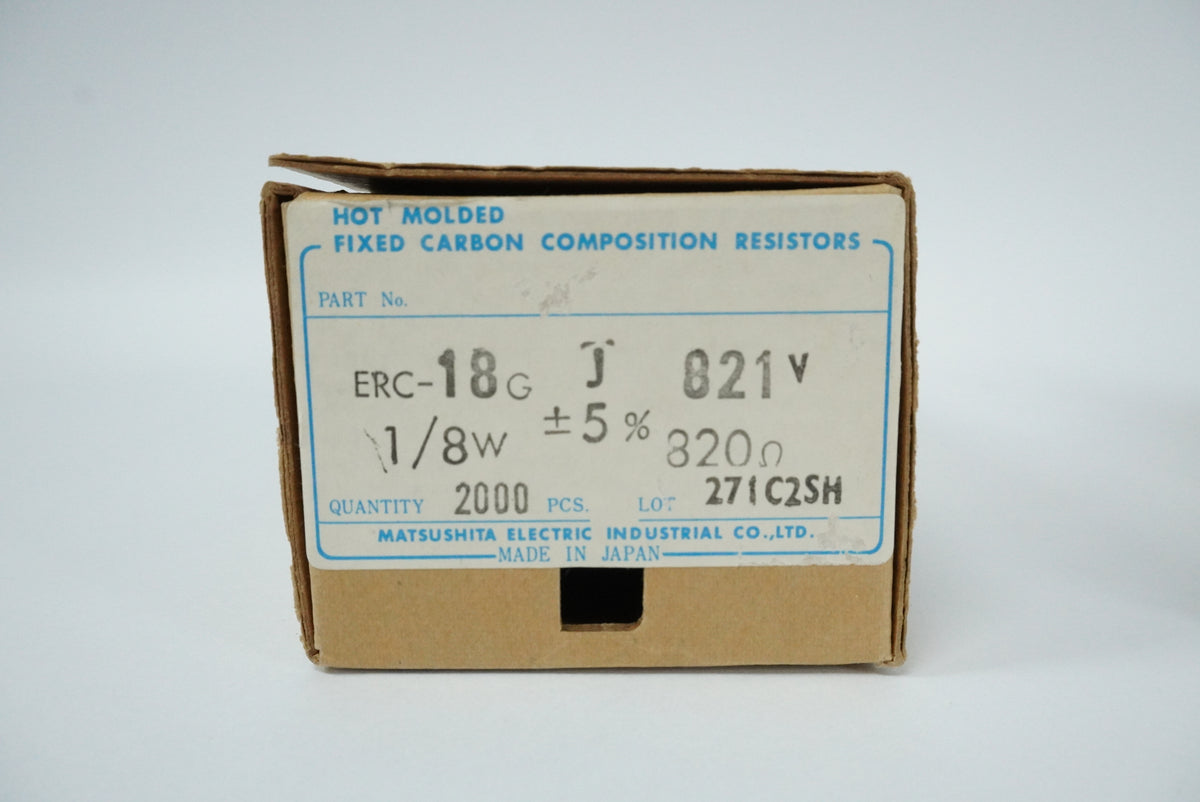 Matsushita Electric Industrial ERC18GJ821V Hot Molded Fixed Carbon Comp Resistor