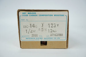 Matsushita Electric Industrial ERC14GJ123V Hot Molded Fixed Carbon Comp Resistor
