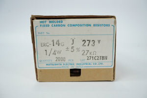 Matsushita Electric Industrial ERC14GJ273V Hot Molded Fixed Carbon Comp Resistor