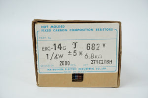 Matsushita Electric Industrial ERC14GJ682V Hot Molded Fixed Carbon Comp Resistor