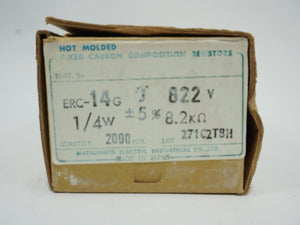 Matsushita Electric Industrial ERC14GJ822V Hot Molded Fixed Carbon Comp Resistor