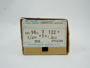 Matsushita Electric Industrial ERC14GJ122V Hot Molded Fixed Carbon Comp Resistor