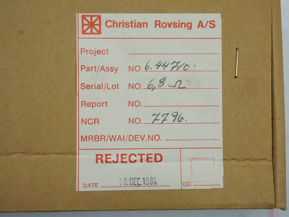 Christian Rovsing 6.44710-06 6.8Ω 5% Metal Film Resistors