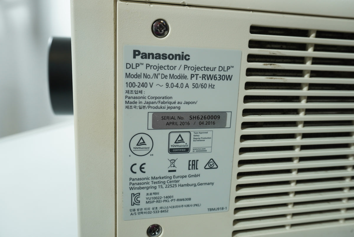 Panasonic PT-RW630W PT-RW630W DLP Projector