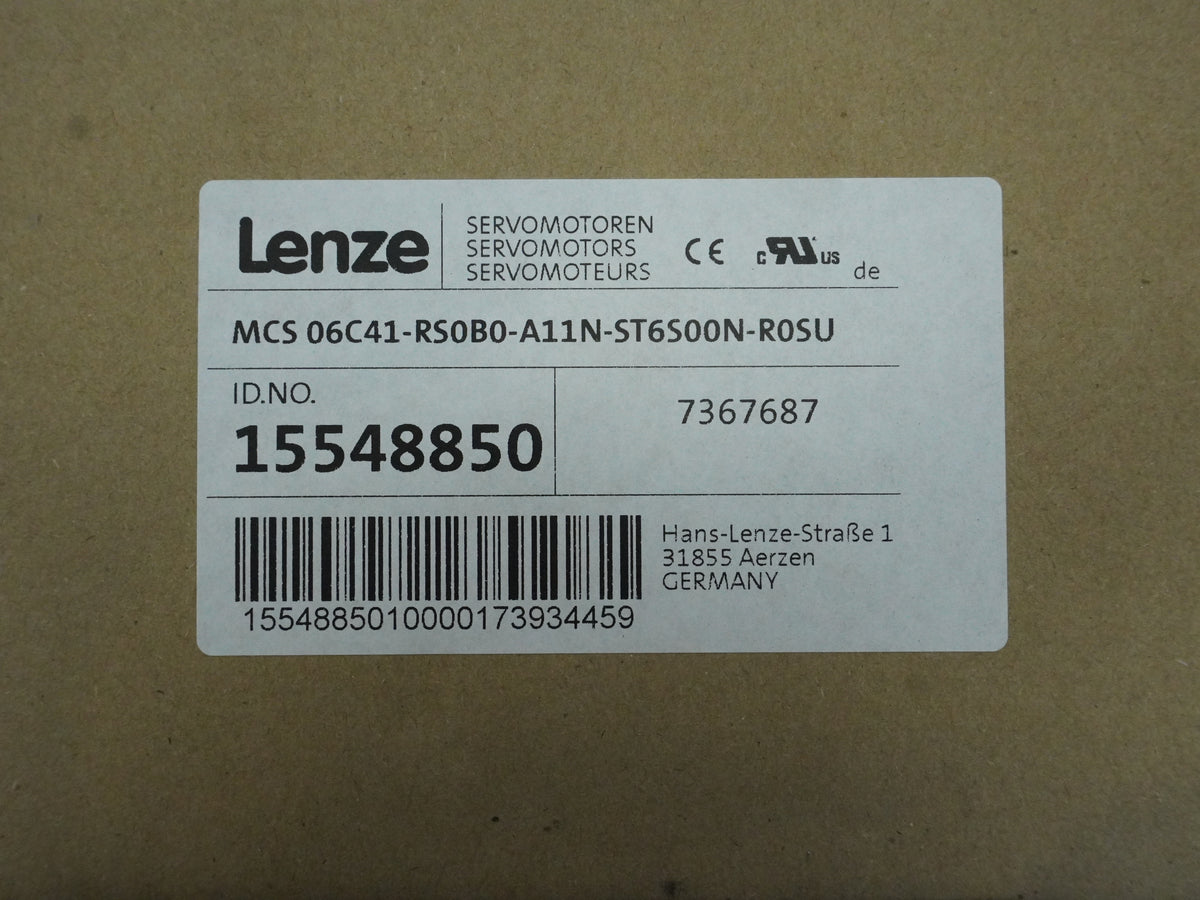 Lenze 15548850 MCS06C41-RS0B0-A11N-ST6S00N-R0SU 3-Phase Servo Motor