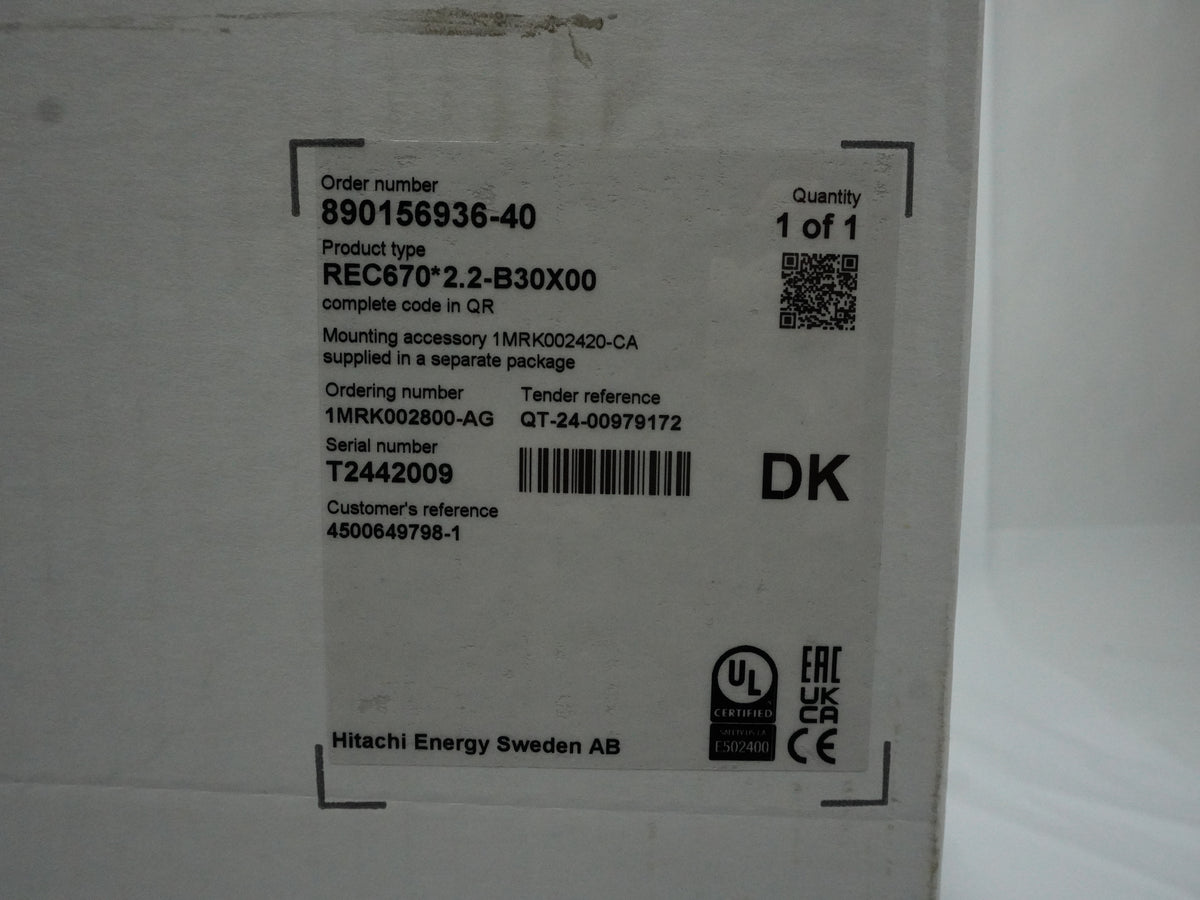 Hitachi Energy 1MRK002800-AG REB670 2.2-A20X01 Busbar Protection Relay