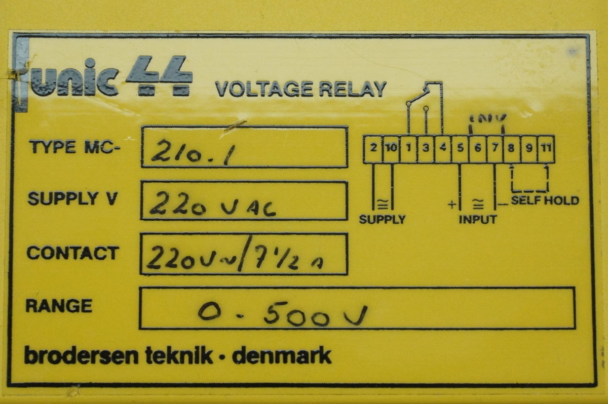 Unic MC-2101 Voltage Relay 0-500V