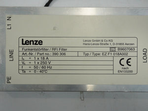 Lenze 390 306 EZ F1 018A002 RFI Filter