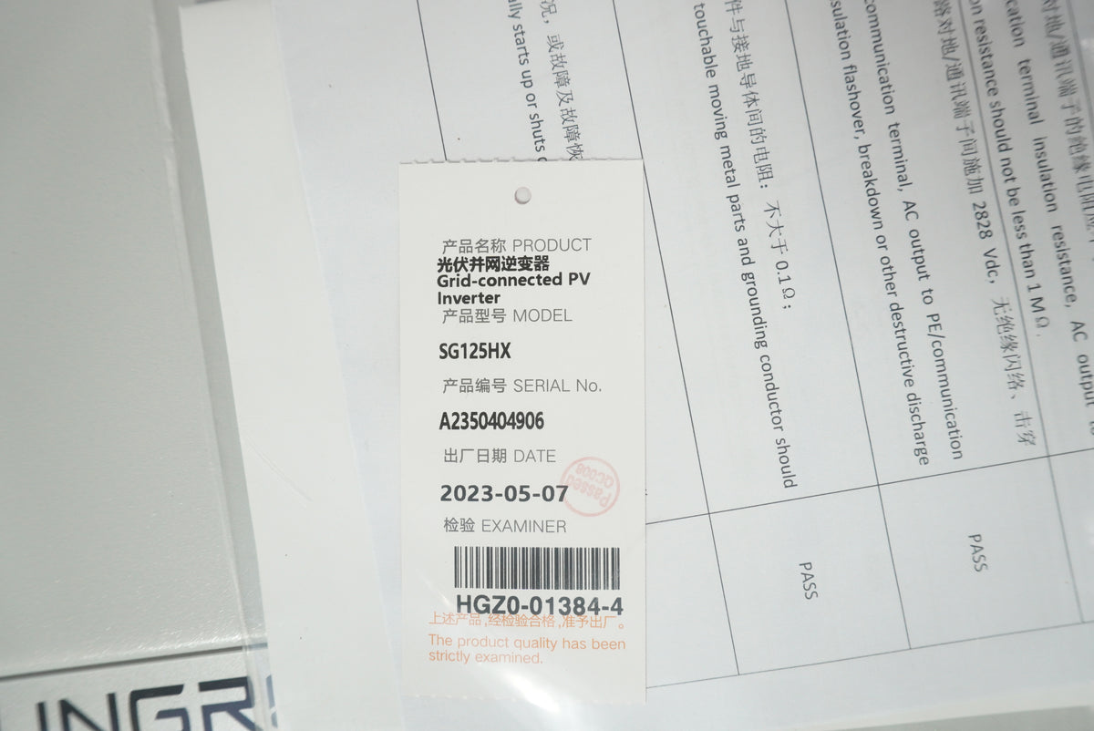 Sungrow SG125HX Grid-connected PV Inverter