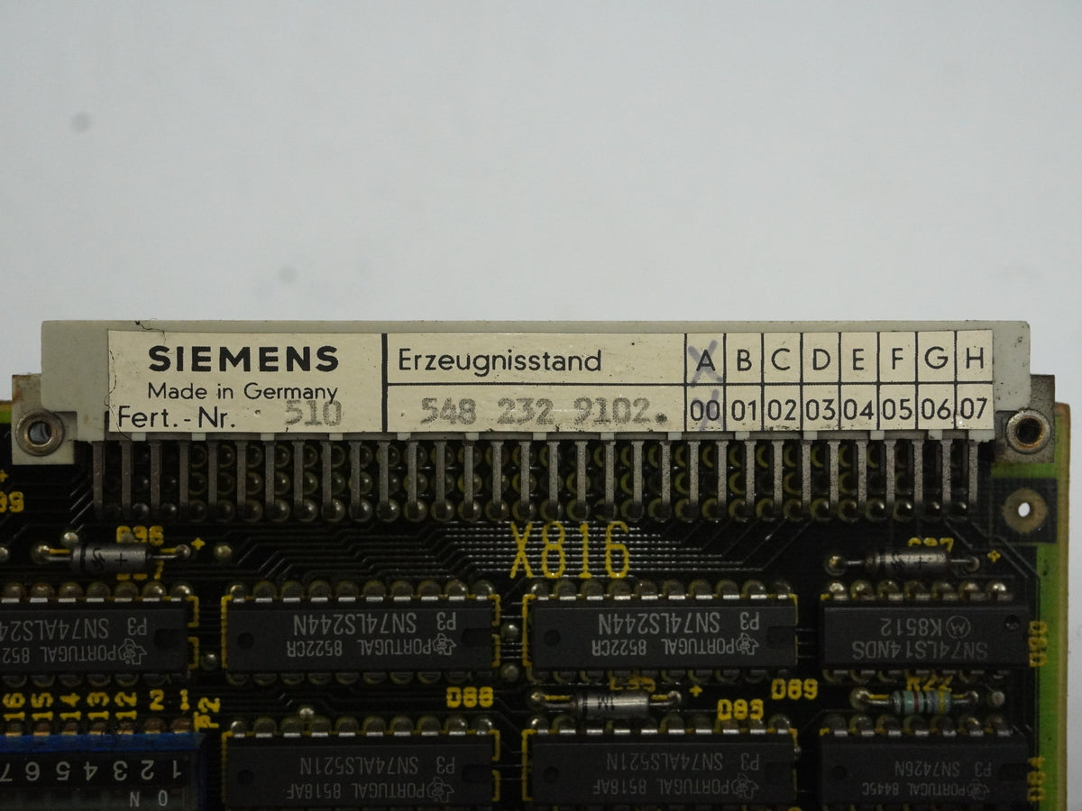 Siemens 6FX1123-2AB01 Sinumerik 3 Video Graphic Interface 8 MHz