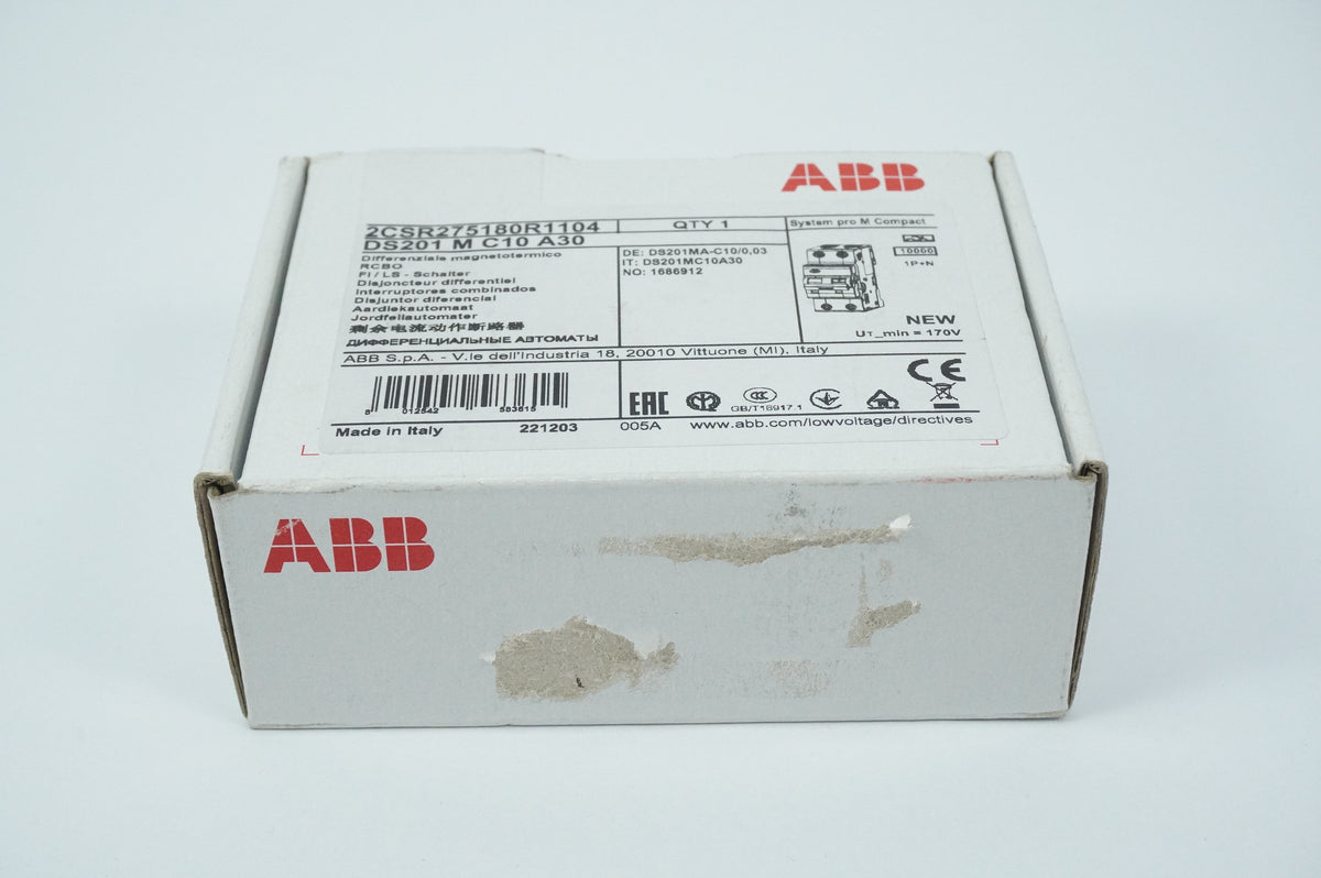 Abb 2CSR275180R1104 DS201 M C10 A30 RCBO 1P+N System pro M Compact