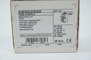 Abb 2CSF202101R3250 F202 A-25/0,3 RCCB Residual Current Circuit Breaker