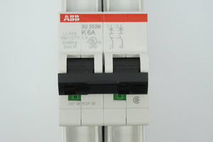 Abb 2CDS272337R0377 SU 202M-K6 Circuit Breaker 2-pole 6A K-characteristic