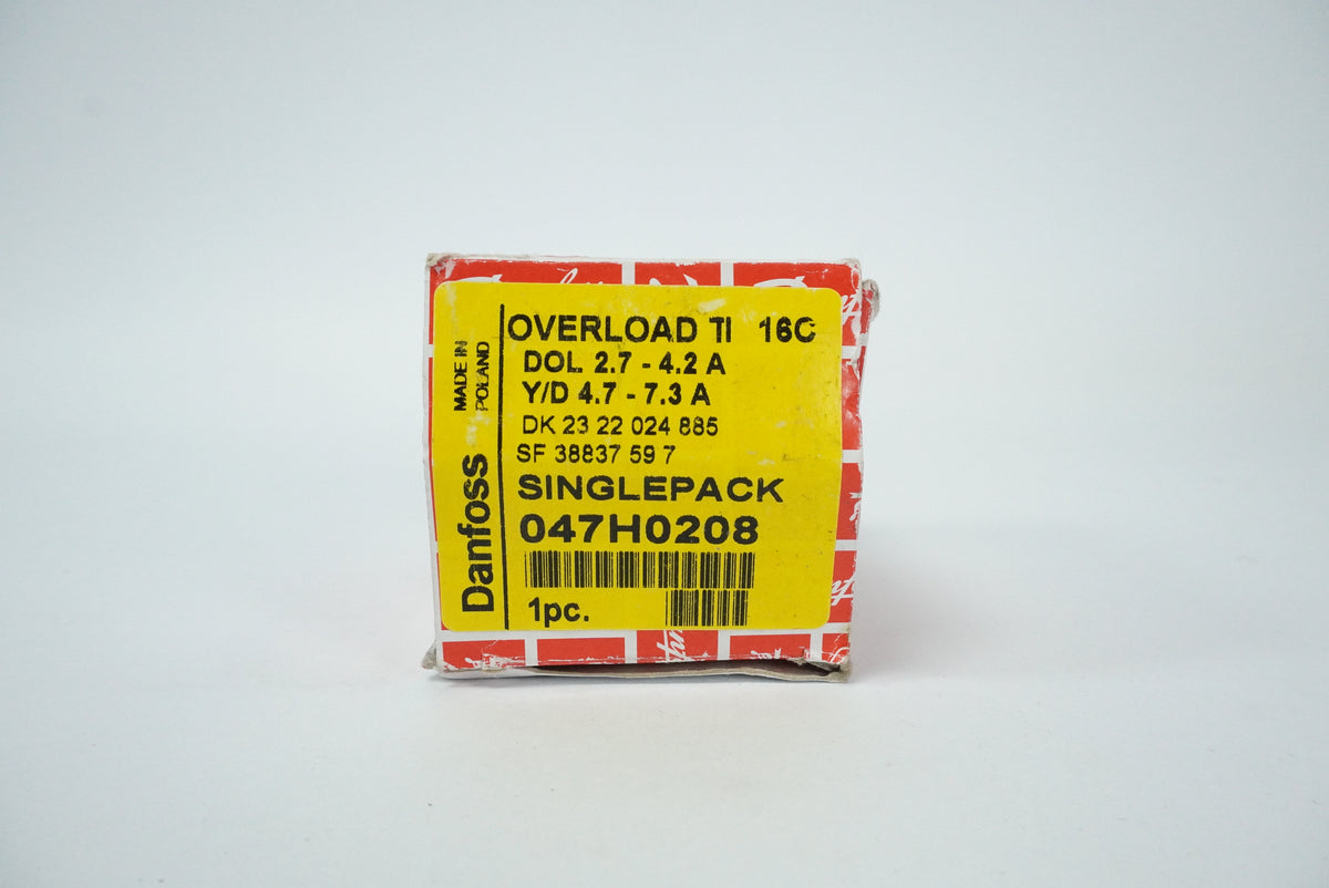 Danfoss 047H0208 047H0208 TI 16C Overload Relay 2.7-4.2A