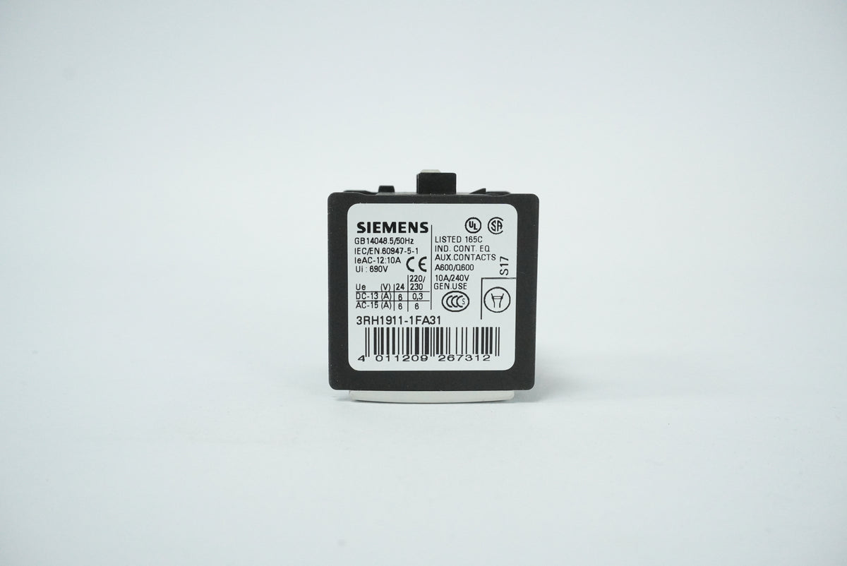 Siemens 3RH1911-1FA31 3RH1911-1FA31 Auxiliary Switch Block
