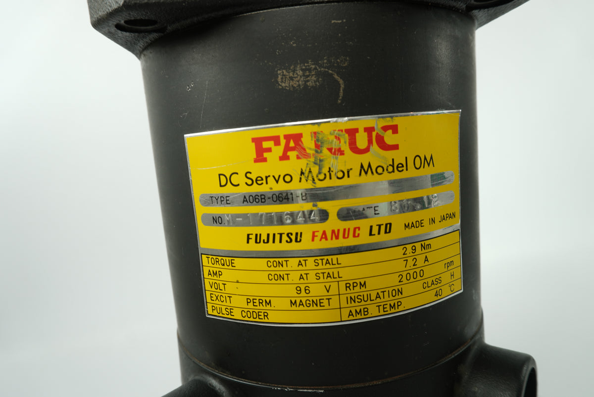 Fanuc A06B-0641-B DC Servo Motor Model 0M