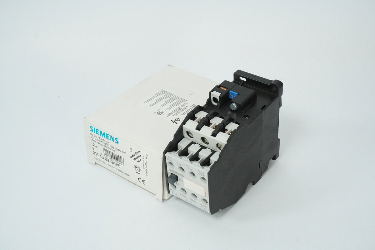 Siemens 3TF43 22-0AP0 3TF43 22-0A Contactor AC-3 11kW 400V