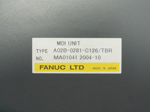 FanucLtd A02B-0281-C126/TBR MDI UNIT NO. MA01041 2004-10