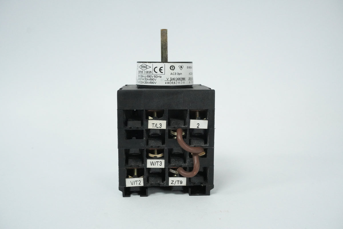 Vemer / Bremas ZK748400 ON-OFF Rotary Cam Switch CQR254225Q06