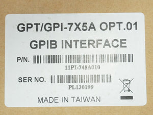GwInstek 11PI-745A010 GPT/GPI-7X5A OPT.01 Gpib interface
