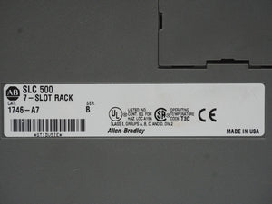 Ab 1746-P2 SER C SLC500 Power Supply + 1746-A7 SER B 7-Slot Rack