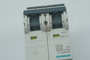 Siemens 5SY8201-7 MCB Miniature Circuit Breaker C1 2P 70kA