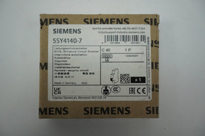 Siemens 5SY4140-7 MCB Miniature Circuit Breaker C40 1P Batch of 12pcs.