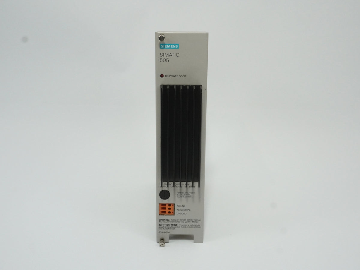Siemens 505-6660 Simatic 505 110/220VAC Power supply