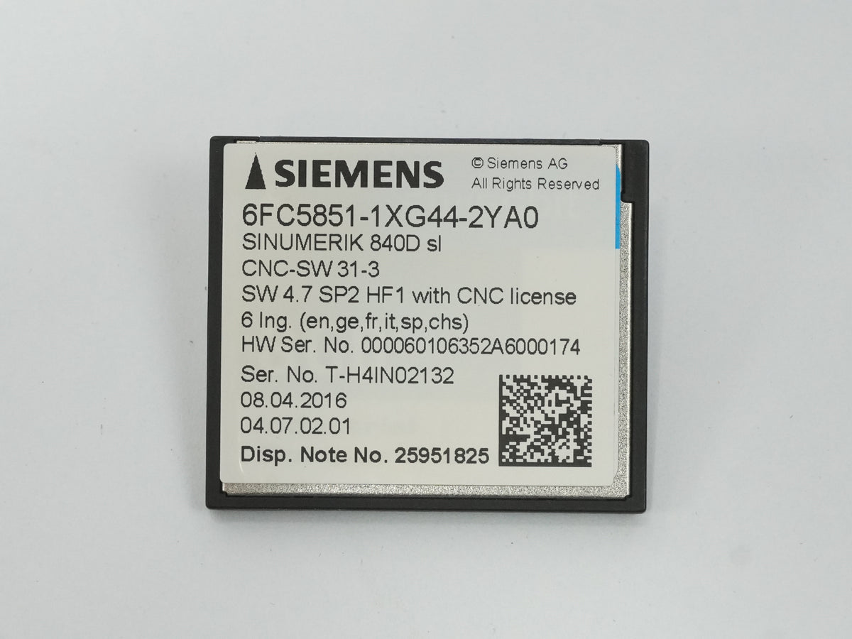 Siemens 6FC5851-1XG44-2YA0 SINUMERIK 840D SL