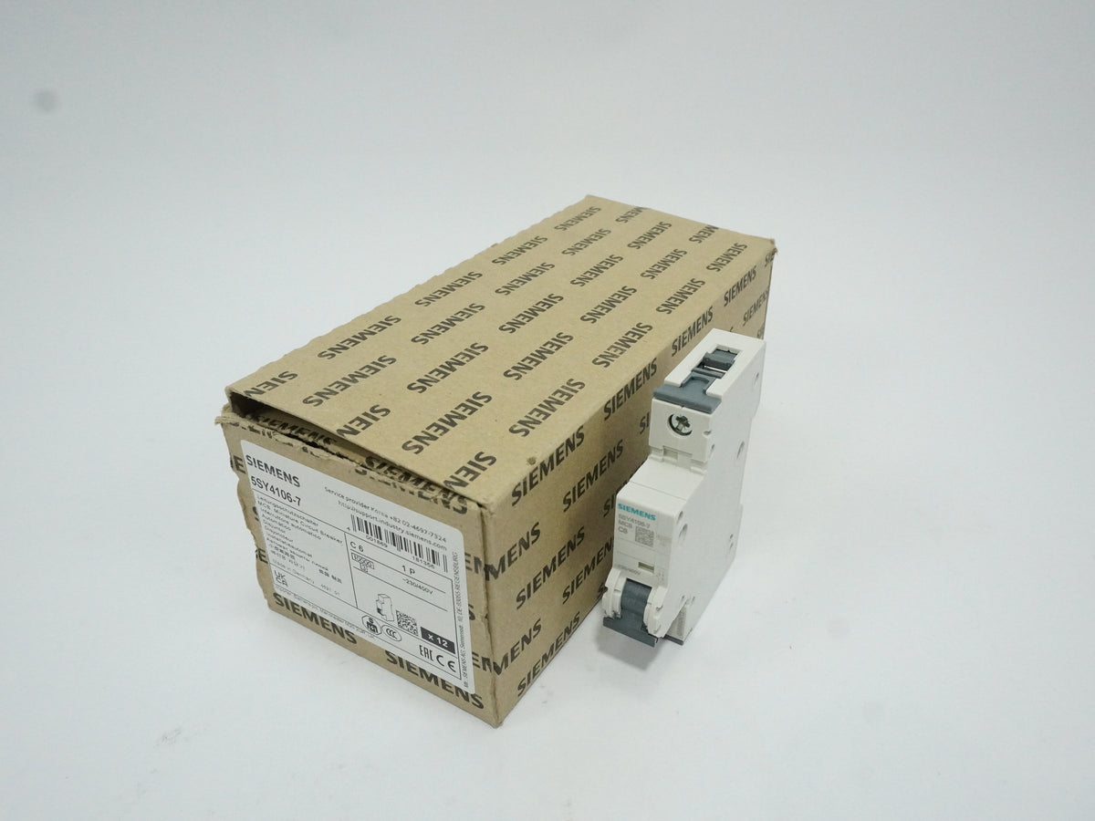 Siemens 5SY4106-7 MCB Miniature Circuit Breaker C6 1P Batch of 12pcs.