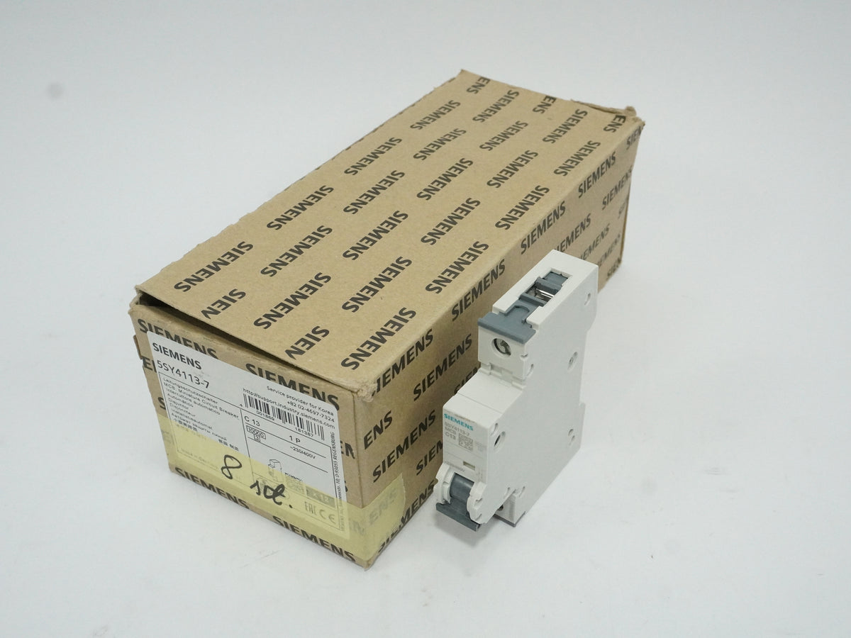 Siemens 5SY4113-7 MCB Miniature Circuit Breaker C13 1P Batch of 8 pcs.