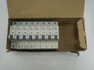 Siemens 5SY4106-7 MCB Miniature Circuit Breaker C6 1P Batch of 8 pcs.