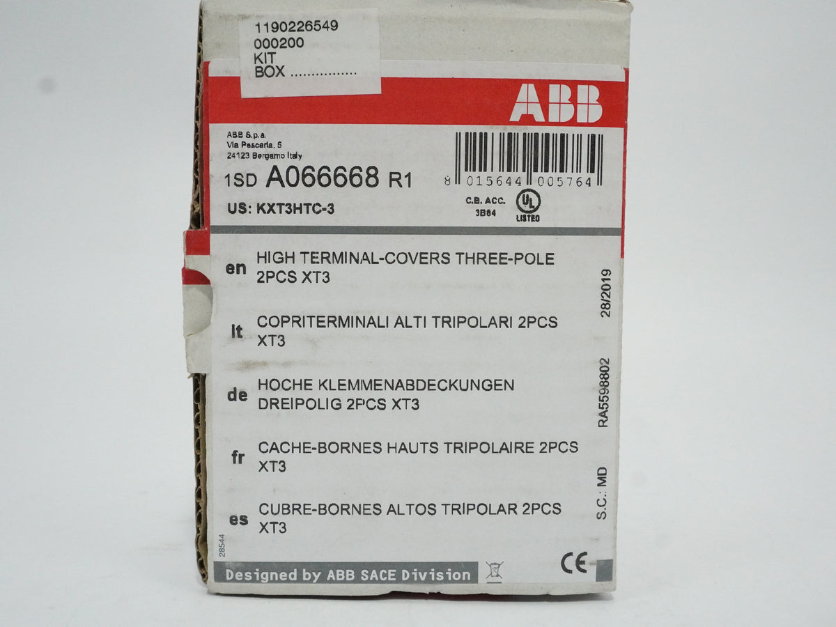 Abb 1SDA066668R1 High Terminal-Covers Three-Pole 2PCS XT3