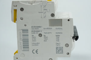 Schneider Electric A9F04710 iC60N C10A 4-Pole Miniature Circuit Breaker