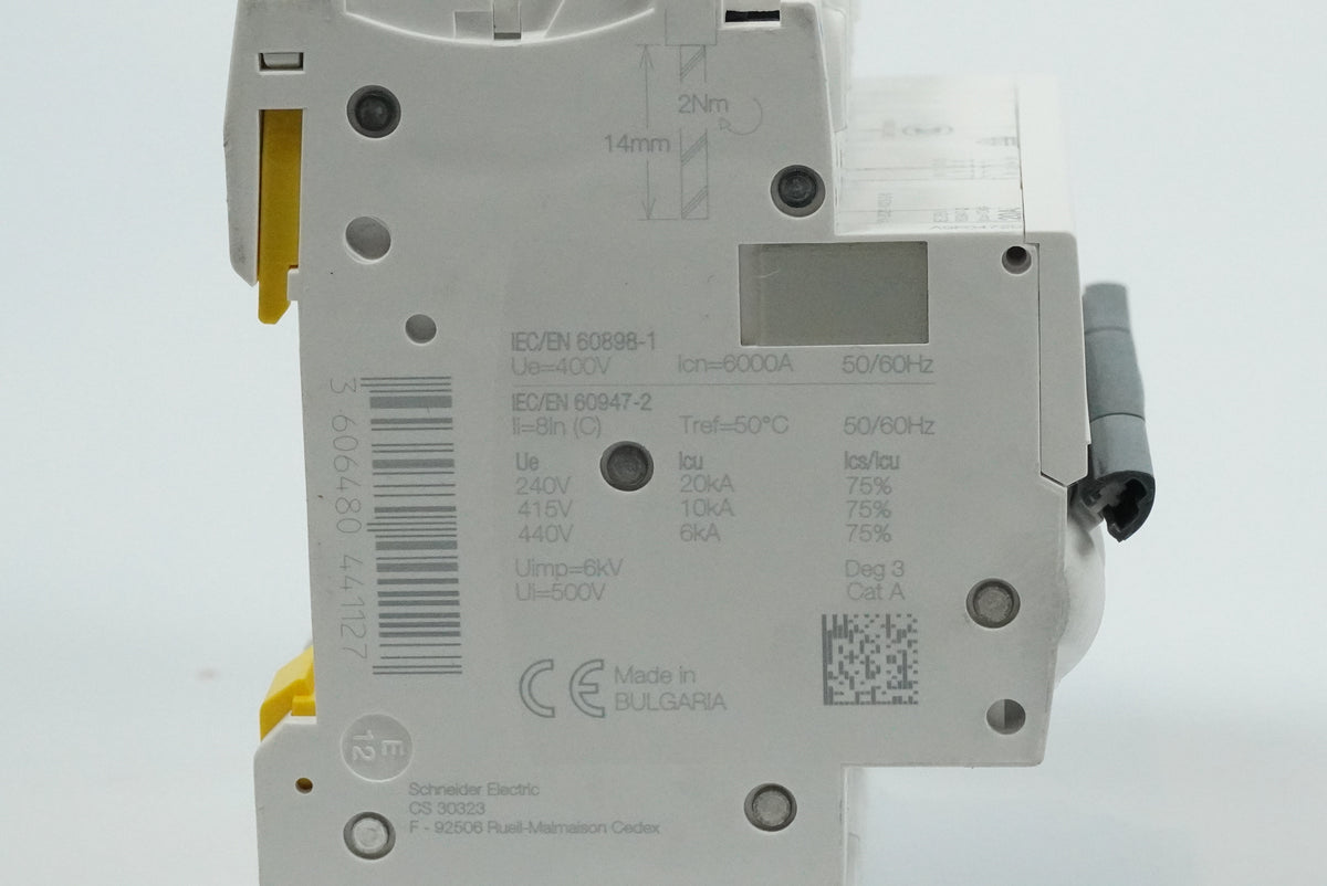 Schneider Electric A9F04720 iC60N C 20A 4-Pole Miniature Circuit Breaker