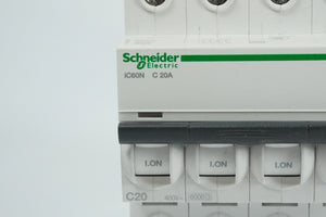 Schneider Electric A9F04720 iC60N C 20A 4-Pole Miniature Circuit Breaker