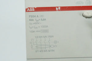 Abb 2CSF204101R3630 F204 A RCD Block 63A 0.3A 4-Pole Type A