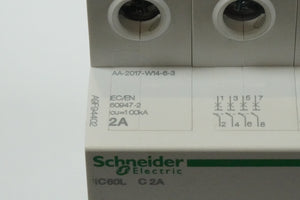 Schneider Electric A9F94402 iC60L C2A 4-Pole Miniature Circuit Breaker