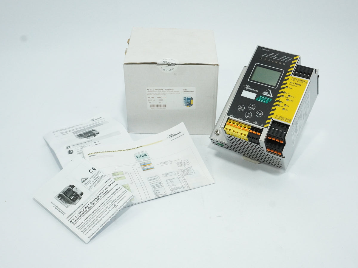 Bihl+Wiedemann BWU2237 AS-i 3.0 PROFINET Gateway 2 Master with Safety Monitor