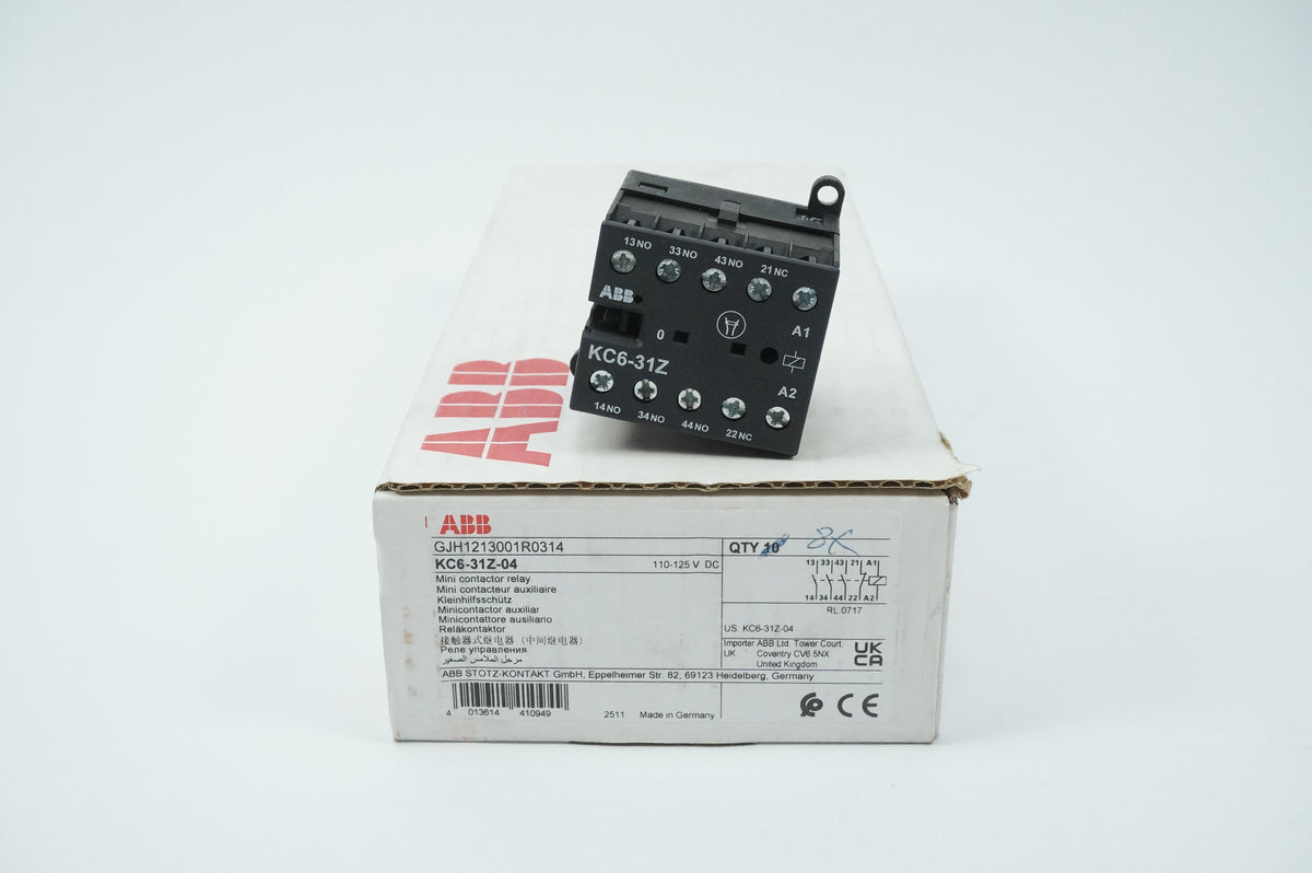 Abb GJH1213001R0314 KC6-31Z-04 Mini Contactor Relay 110-125VDC