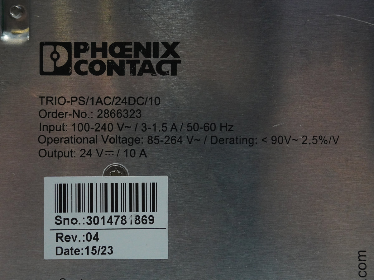 Phoenix Contact 2866323 TRIO-PS/1AC/24DC/10 Power Supply Unit