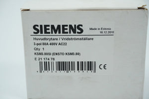 Ensto KSM3.80 Siemens KSM3.80SI Main Switch / Rotary Isolator 3-pole