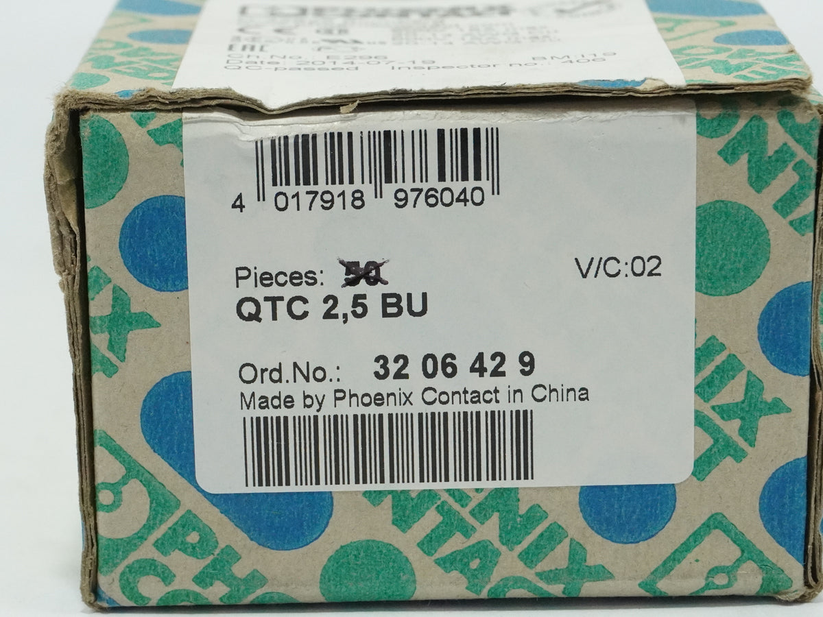 Phoenix Contact 3206429 QTC 2,5 BU Terminal Blocks Batch 49 Pcs. 600V 15A