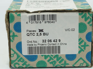 Phoenix Contact 3206429 QTC 2,5 BU Terminal Blocks Batch 49 Pcs. 600V 15A