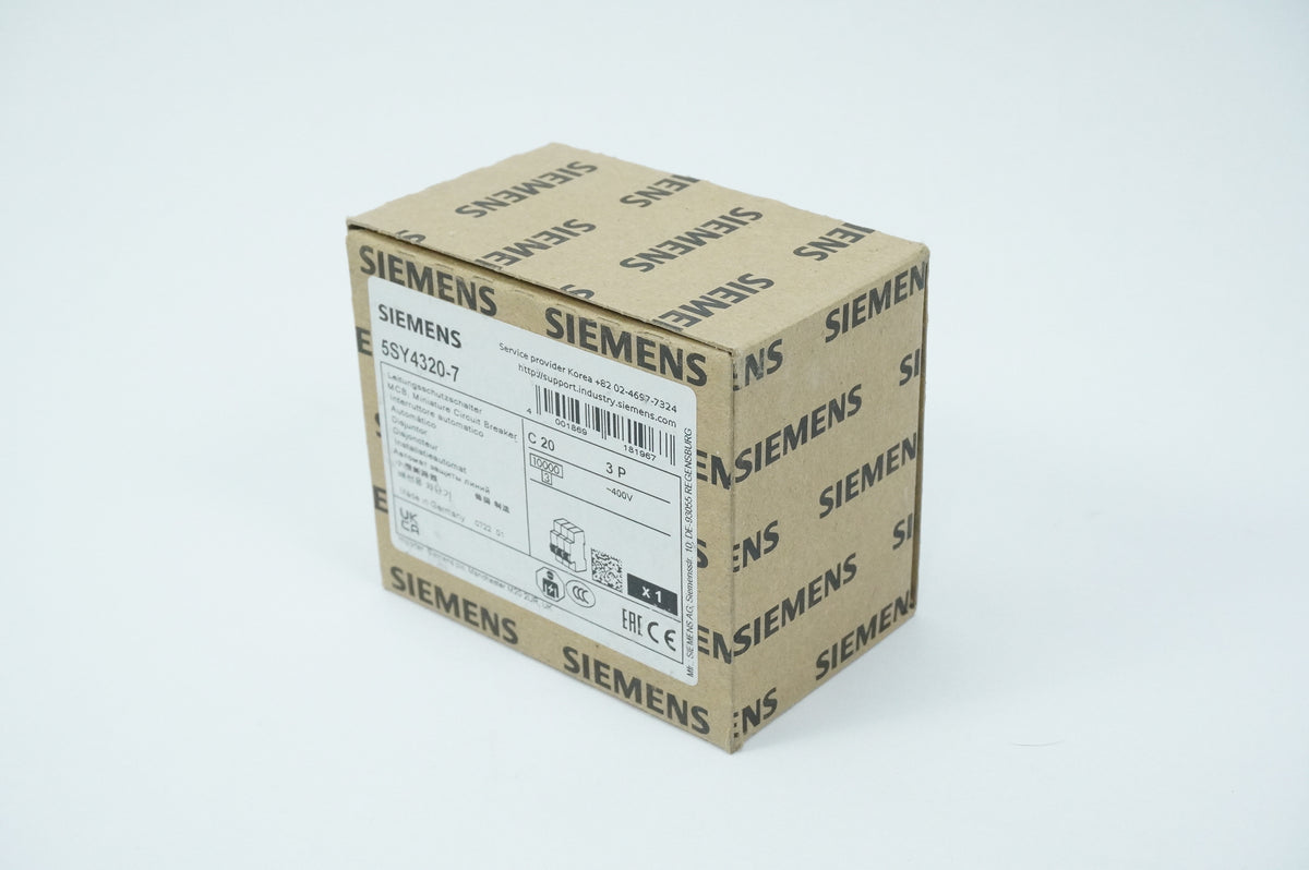 Siemens 5SY4320-7 5SY4320-7 MCB Miniature Circuit Breaker C20 3P