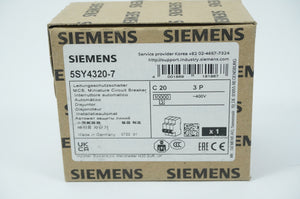 Siemens 5SY4320-7 5SY4320-7 MCB Miniature Circuit Breaker C20 3P
