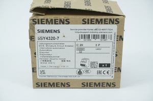 Siemens 5SY4320-7 5SY4320-7 MCB Miniature Circuit Breaker C20 3P